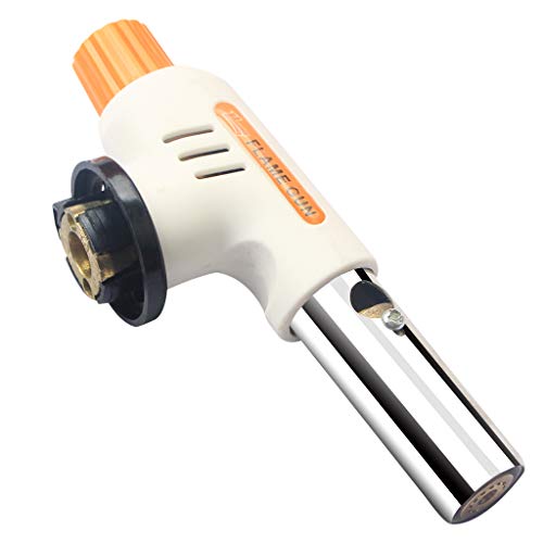 AIPINQI Culinary Butane Torch, Portable Flame Gun Chefs Torch Kitchen Blow Torch for Cooking Sous Vide, Creme Brulee and Pastries, Orange