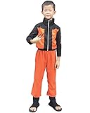 Miccostumes Boy's Naruto Uzumaki Kids Cosplay Costume (L)