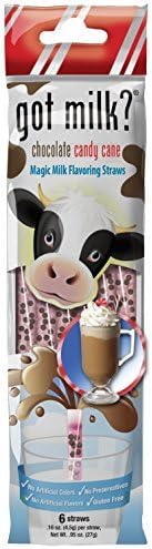 Chocolate Candy Cane Magic Milk Straws 6 pk by Food Market