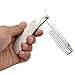 Stainless Steel Beard Comb Men's Hair, Beard and Mustache Styling Comb with Carry Case Folding Pocket Mental Comb