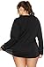 SOCIALA Swim Shirt Women Plus Size Long Sleeve Rashguard Rash Guard Top 3X Black