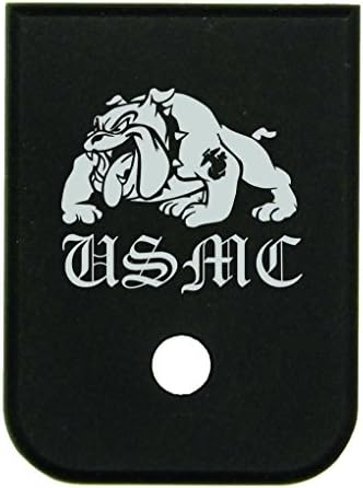 Molon Labe Laser Engraved Magazine Base Plate for Glock Pistols - 9mm &amp; 40 Marine Bulldog