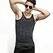 Odoland Men's Body Shaper Slimming Shirt Tummy Vest Thermal Compression Base Layer Slim Muscle Tank Top Shapewear, Gray, M