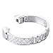 bayite Metal Bands Compatible with Fitbit Alta and Alta HR, Jewelry Bangle Adjustable Bracelet with Rhinestone?(Silver, 5.5
