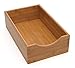 Lipper International 1891 Bamboo Wood Drawer Storage Organizer Box, Medium, 7-3/4