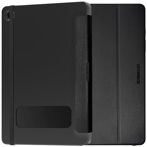 Coque OtterBox React Folio pour Samsung Galaxy Tab A9+, Antichoc, Anti-Chute, étui Folio de Protection Fin, testé Selon Les Normes Militaires, Noir