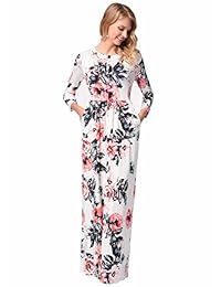 Ruiyige Vestido de Navidad para mujer Fiesta de Navidad con estampado navideño Vestido largo de Navidad feo