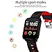 Meidexian888 Smart Watch for iOS Android, Blood Pressure Heart Rate Sleep Monitor Remote Photography Sports Fitness Watch (Red)thumb 4