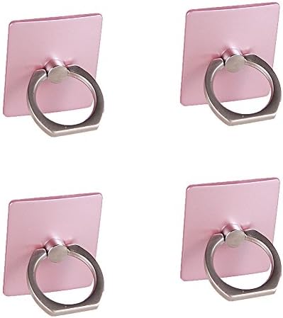 [4 Pack] Universal Foldable Tablet / Cell Phone Stand, Running 360 Car Pothook Portable Desktop Holder for Smartphone and Tablet, iPad Mini, iPhone, Samsung Galaxy / Tab and More (4 Rose Gold)