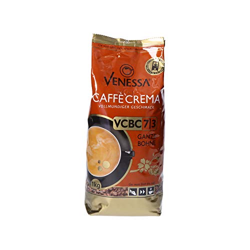 Venessa VCBC 7/3 Caffè Crema ganze Kaffeebohnen, Vollmundig - Mild, 8 x 1 kg, für Kaffeevollautomaten und Siebträger, 70… – Bild 4
