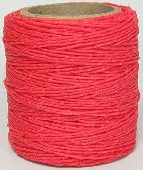Maine Thread - .020" Hot Pink Waxed Polycord. 210 feet each. Includes 2 spools.