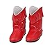 MagiDeal Handmade Red PU Leather Tassel Boots Shoes Fits 18inch American Girl Dolls Gifts