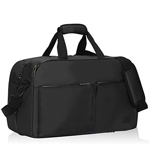 Hynes Eagle Travel Weekender Bag Duffel Flight Approved Carry on Bag 36L, Black