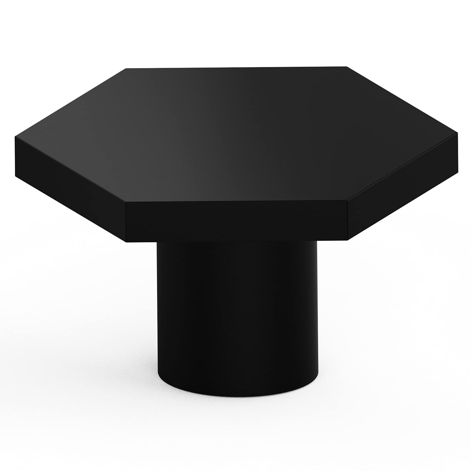 Photo 1 of trust4care 4-Pack Flat Black Hexagon Knobs Pull for Bedroom Cabinet, Solid Zinc 1-1/3 Inch Black Hex Dresser Pulls Drawer Knob for Kitchen Furniture Decorative