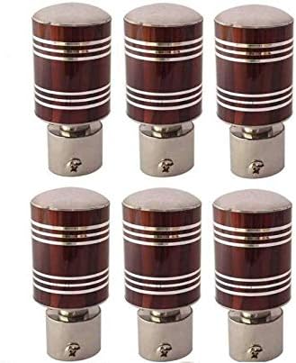 Taj Heavy Stainless Steel and Alloy (no Support) Curtain finials Curtain Accessories/Curtain finials/Curtain Bracket -3 Pair or 6 Pieces Curtain Brackets only