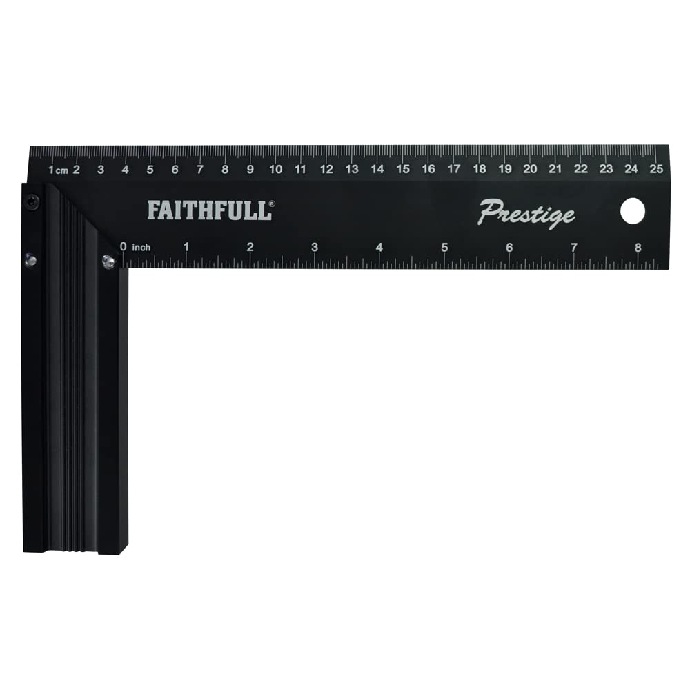 Faithfull FAICS10CNC Prestige Try Square Black Aluminium 250mm