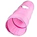Pink Krinkle Collapsible Cat Tunnel with Peek Hole and Storage Bag by Weebo Pets (36