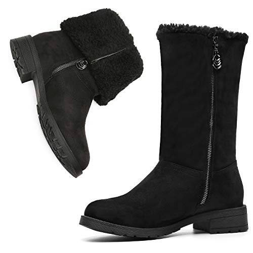 Low-heel Mid-Calf Snow Boots