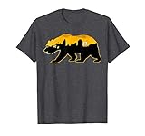 New England Beware of Boston Bear Skyline Fear the Bear Fan T-Shirt