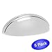 5 Pack - Cosmas 783CH Polished Chrome Cabinet Hardware Bin Cup Drawer Handle Pull - 3" Hole Centers
