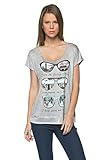 The Classic Brand Women's Gray Three Glasses View Tee Medium