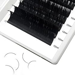QUEWEL Eyelash Extension Supplies 0.03 C Curl 12mm