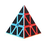 Twister.CK Pyraminx Pyramid Speed Cube with Carbon Fiber Sticker,4-side Pyramid Cube(3x3)Turns Quicker and Smoother,Made of Friendly ABS Plastic Material,Super Durable,Pyraminx Pyramid Speed Cube.