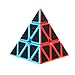 Twister.CK Pyramid Speed Cube Magic Cube Brain Teasers Puzzles with Carbon Fiber Sticker