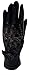 Flywife Women's Bridal Wedding Lace Gloves Derby Tea Party Gloves Victorian Gothic Costumes Gloves (Bowknot black)