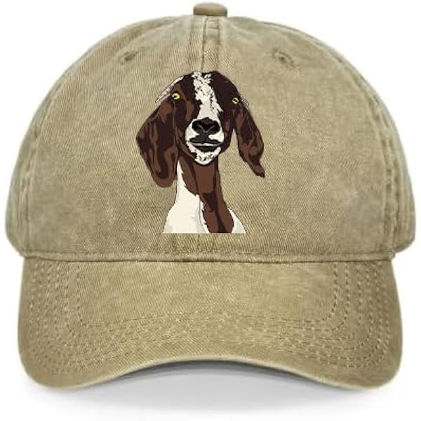 Embroidered Goat Peeking Baseball Cap - Adjustable Dad Hat for Men Women Embroidered Baseball Hats for Men and Women Goat Peeking  main image 4