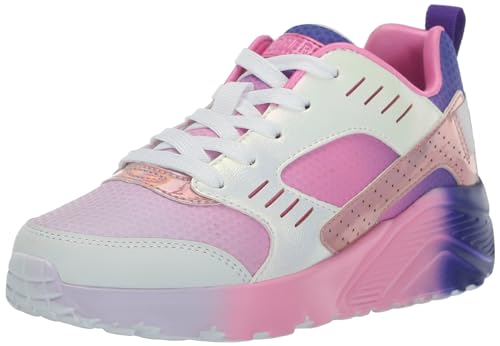 Skechers Kids Girls Uno Lite-Electric Ombre Sneaker, Purple/Multi, 5, Big Kid