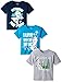 Disney Boys' Toddler Frozen Olaf 3-Pack Short Sleeve T-Shirt, Blue/Gray/Navy, 4T