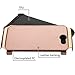 Samsung Galaxy J7 Prime / J7 V / J7 Perx / J7 Sky Pro / J7 2017 Case, Bicast Leather Hybrid, Heavy Duty Polycarbonate and Silicone TPU Hard Cover with Film Screen Protector and Stylus - Rose Gold