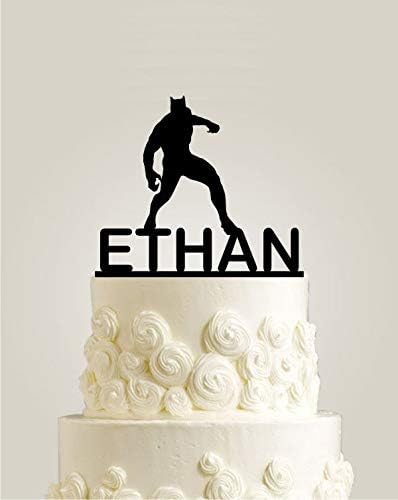 Decoration De Gateau D Anniversaire Personnalisable Motif Panthere Noire Amazon Fr Cuisine Maison