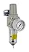 PneumaticPlus SAW2000M-N02BG Miniature Compressed Air Filter Regulator Combo Piggyback 1/4" NPT - Poly Bowl, Manual Drain, Bracket, Gauge primary