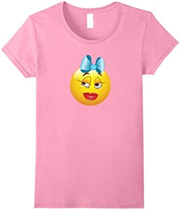 Womens Cute Girl Smiley Face T Shirt for Men Women and Kids Large Pink