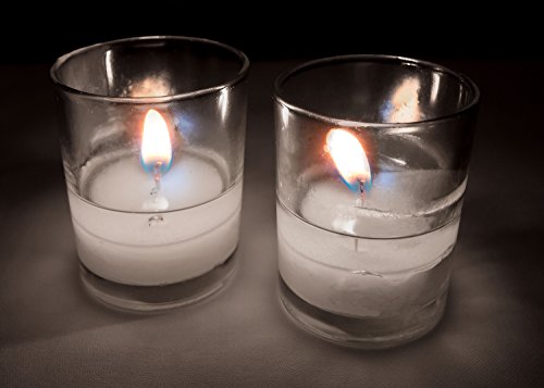 image for Harmonic Blossom Glass Votives 24 Pack - Premium White Unscented Votiv
