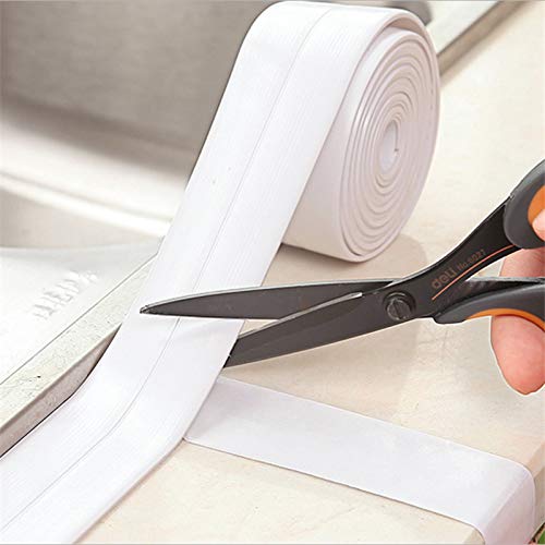 TYLife Caulk Strip,Self Adhesive Sealing Bathtub Caulking Tape for Kitchen Countertop Bathroom Shower Toilet Sink Gas Stove Wall Corner 1-1/2" x 11' White - Thumbnail 2