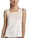 Cinema Etoile Women's Square Neck Cami,Ivory,X-Large