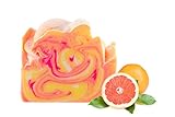 Yuzu Fizz Bar Soap - Fresh, tart, effervescent Japanese citrus with overtones of pink grapefruit and mandarin orange. Hints of nectarine, apricot, mango, watermelon and strawberry.