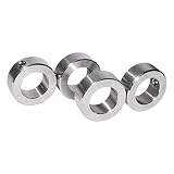 Bore 1/2" Set Screw Shaft Collar Width 0.4375 inch 304 Stainless Steel Silvery 4Pcs