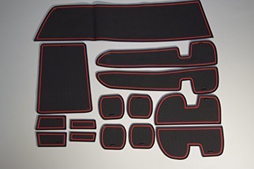 KINMEI Toyota Ractis Ractis P120 system specially designed red interior door pocket mat drink holder slip non-slip storage space protection rubber mats TOYOTArac-r