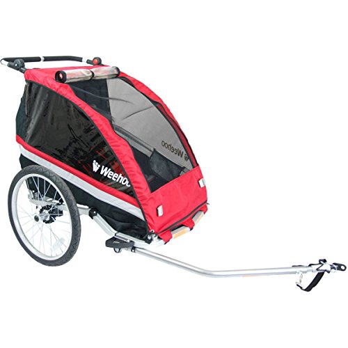Weehoo WeeGo Buggy Bicycle Trailer and Jogger Red/Black, One Size