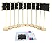 Mini Chalkboard Signs with Stand Set Erasable Wood Rectangle Message Board Signs Pack of 10 by MoArmor
