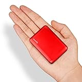 Portable Charger, Vancely 10000mAh Small Powerbank, High Capacity 4.8A Dual USB Battery Pack, Fast Charging External Battery with LED Indicator Power Bank Compatible for iPhone, Samsung, Huawei (Red)