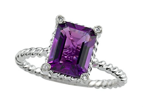 Genuine Amethyst Ring by Effy Collection 14kt Size 5