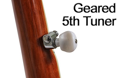 Jameson Guitars 5-String Banjo 24 Bracket with Closed Solid Back and Geared 5th Tuner - Thumbnail 7