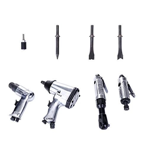 71 Pcs Air Impact Wrench Set,Air Tool Pneumatic Tools,Pneumatic Mould,Air Pneumatic Die with Storage Case (Silver)