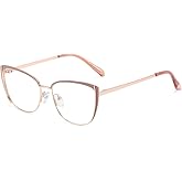 kachawoo Blue Light Blocking Glasses Retro Women Metal Frame Cat Eye Glasses Eyewears