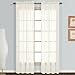 United Curtain Monte Carlo Sheer Window Curtain Panel, 59 by 108-Inch, Egg, Set of 2